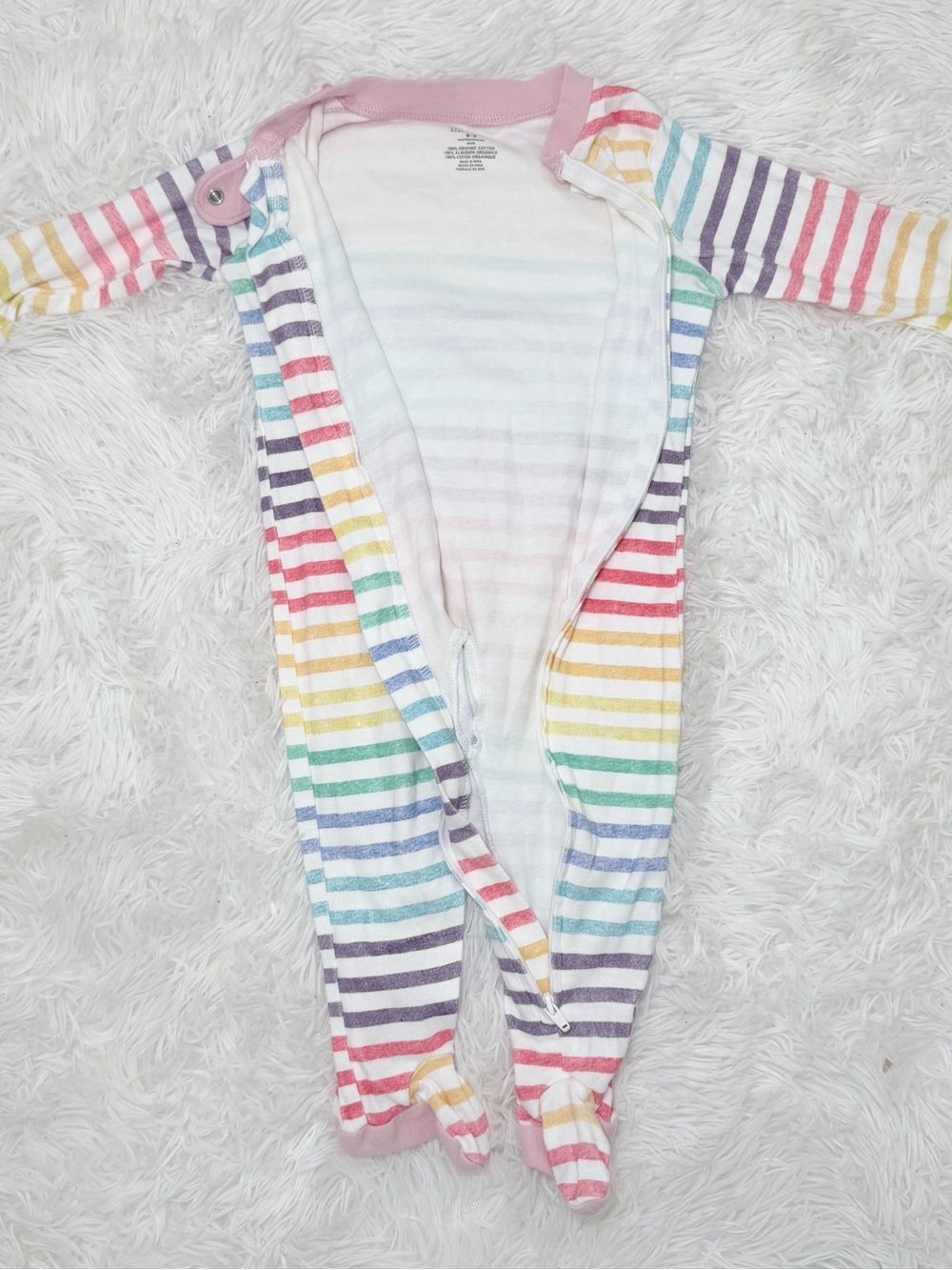 Love & Baby Peach Floral Baby Pajama Set with Green Pants - Picture 10 of 14
